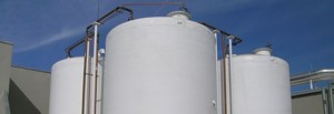 Three Fiberglass Reinforced Tanks